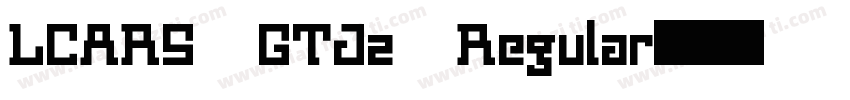 LCARS GTJ2 Regular字体转换